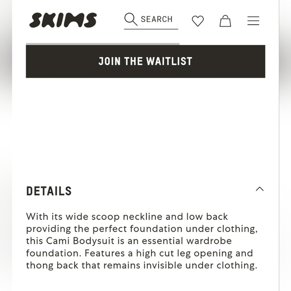 SKIMS CAMI BODYSUIT - Picture 7 of 8